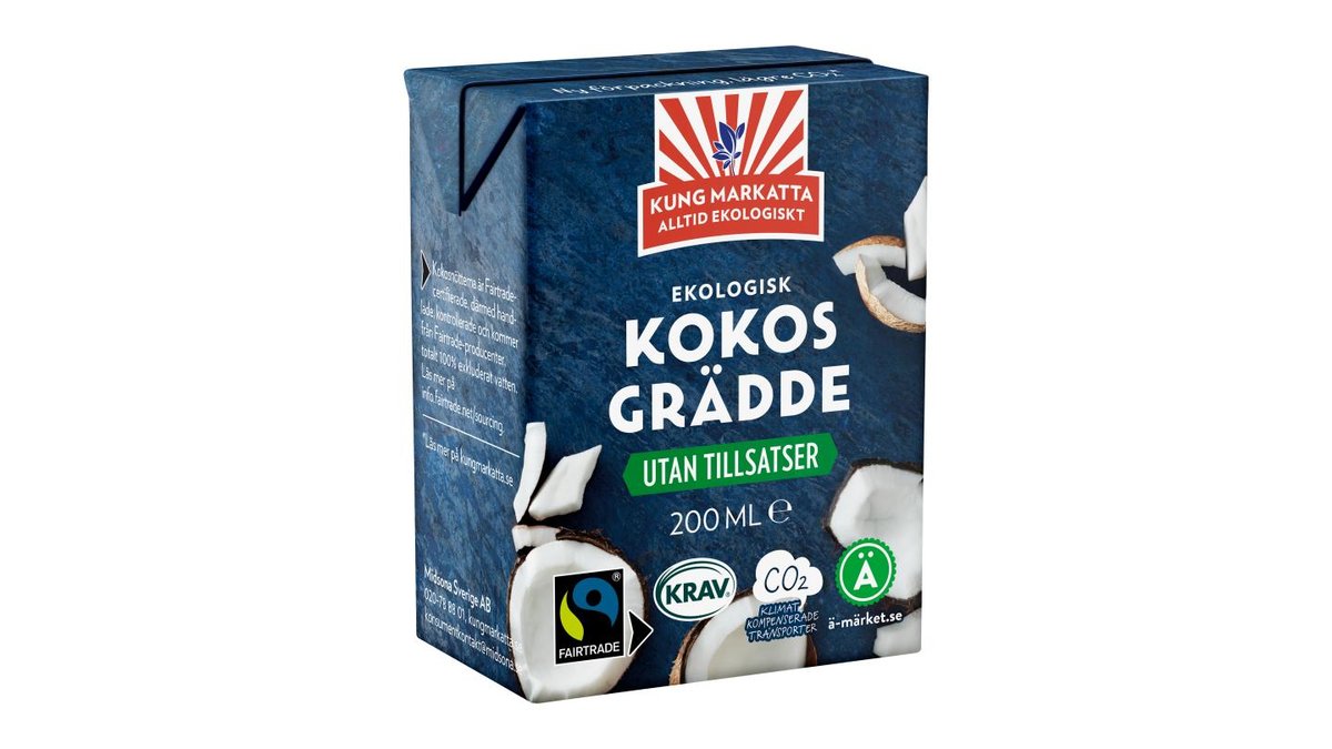 Kung Markatta Kokosgrädde EKO, 200 ml