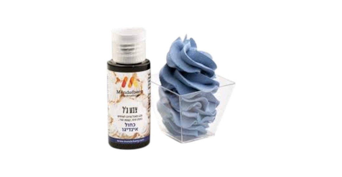 צבע מאכל ג'ל לקצפת במגוון צבעים|כחול אינדיגו