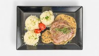 Objednať Hovädzí steak na pfeffer verde omáčke