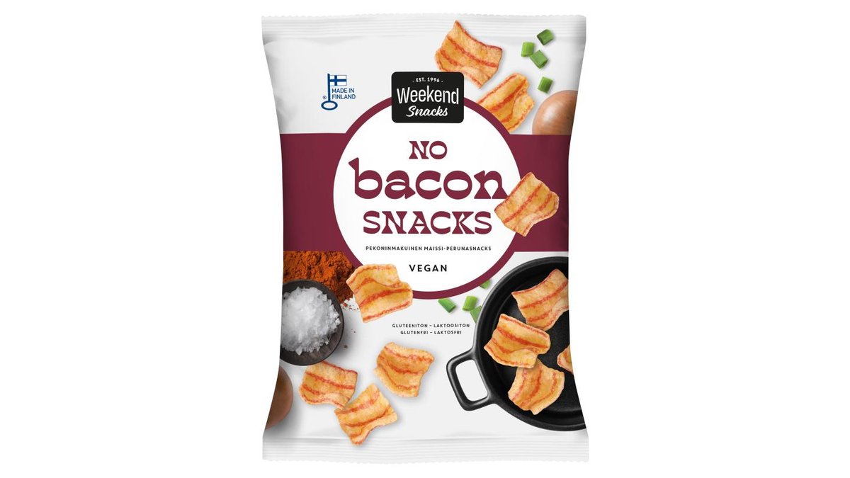 Weekend Snacks No Bacon Snacks, Pekoninmakuinen maissi-perunasnacks 180g