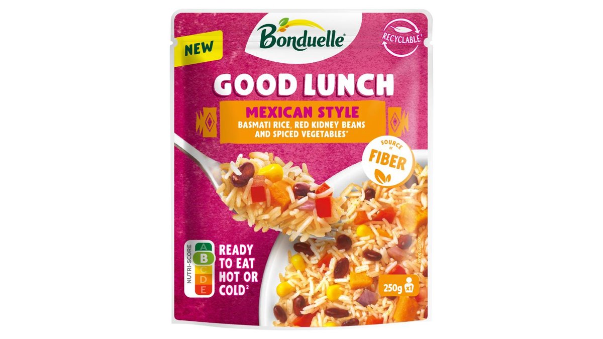 Bonduelle Good Lunch mexický štýl ryža basmati, červená fazuľa a korenená zelenina, 250 g