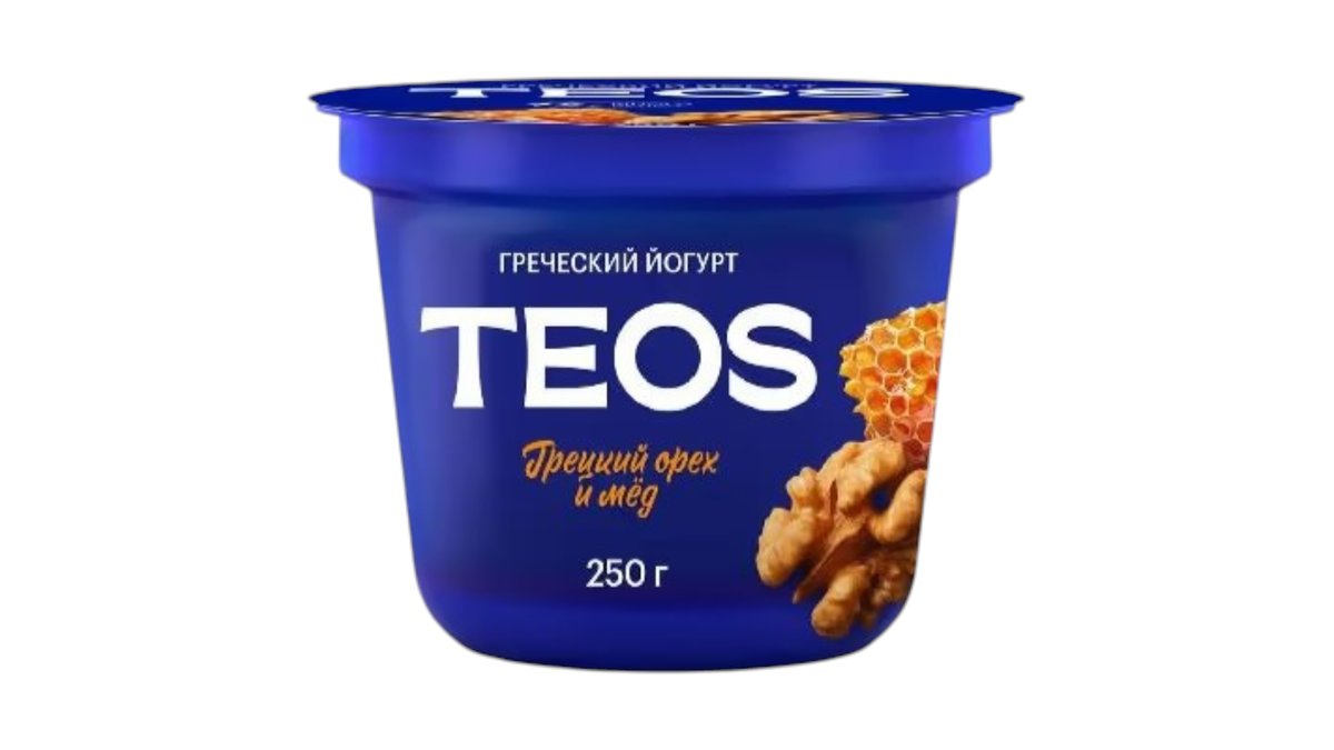 Йогурт Teos греческий грецкий орех и мед 2.0% 250 г