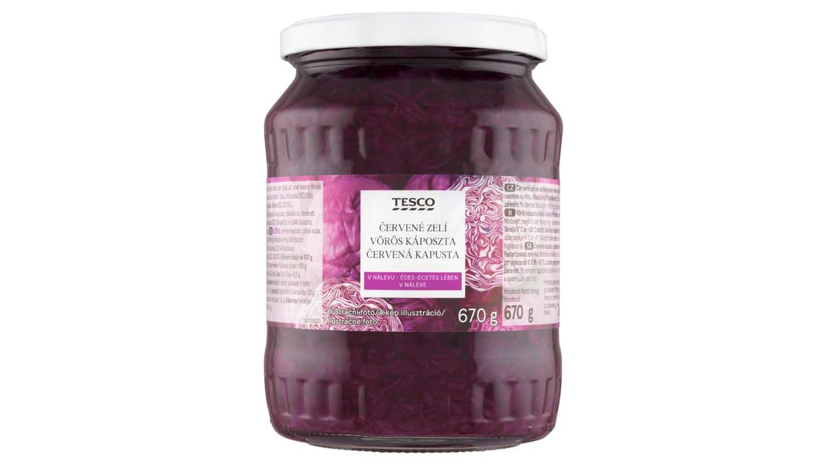 Tesco Červené zelí v nálevu 670g