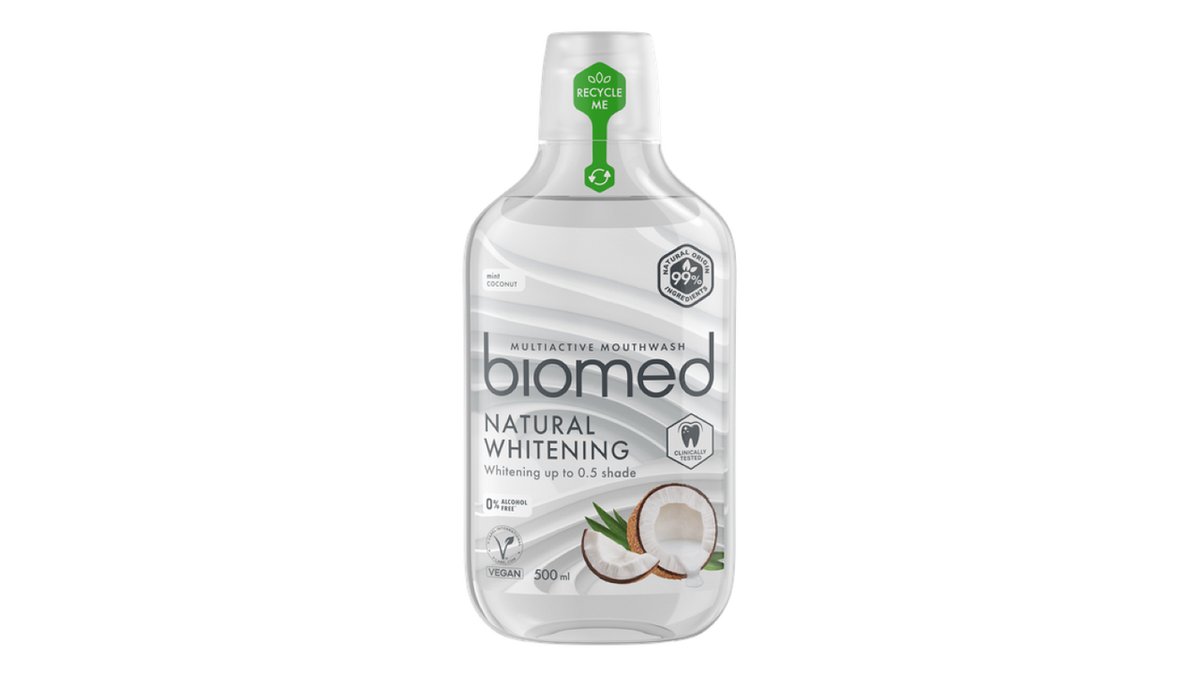 Biomed Natural Whitening ústní voda 500 ml