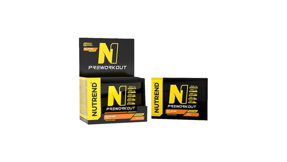 Nutrend N1 Pre-Workout 10 x 17 g červený pomaranč