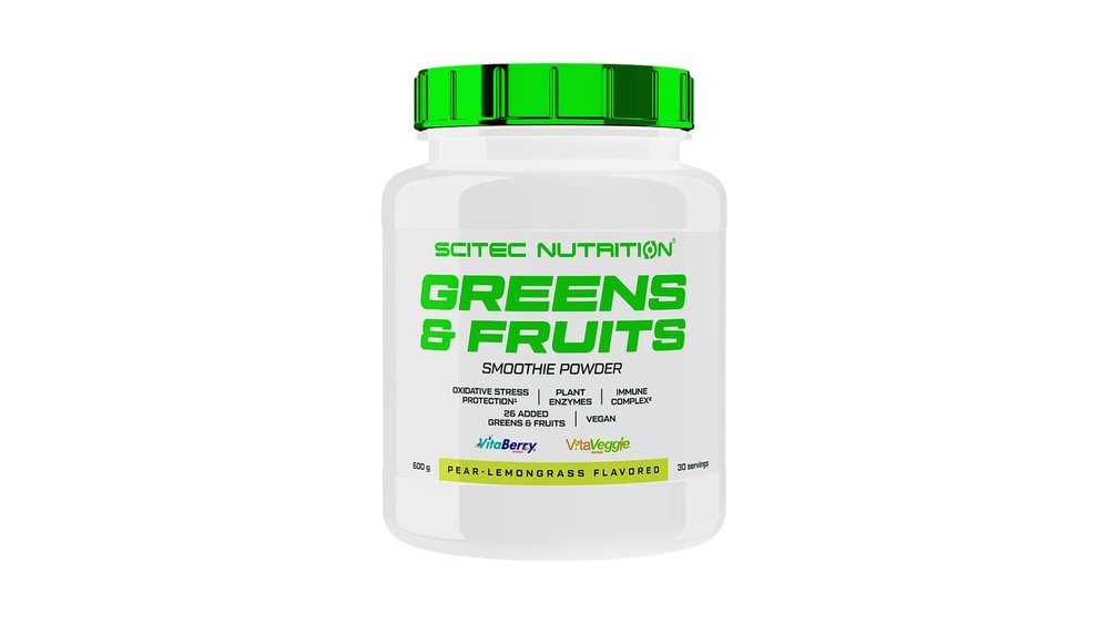 Scitec Nutrition Greens & Fruits 600 g hruška-citrónová tráva