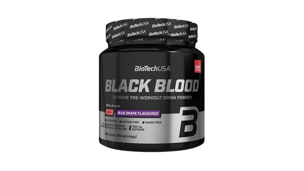 BioTech USA Black Blood CAF+ 300 g hrozno