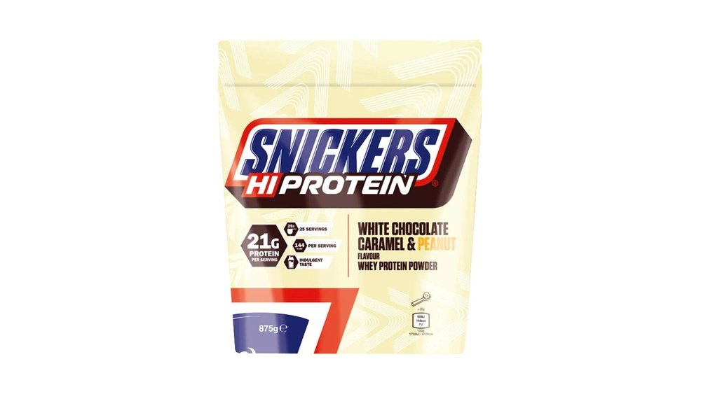 Mars Snickers White HiProtein Powder 875 g biela čokoláda-karamel-arašid