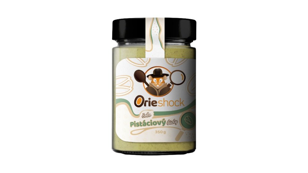Prom-In Orieshock Čoko Pistáciový Biely 350 g biela čokoláda-pistácie