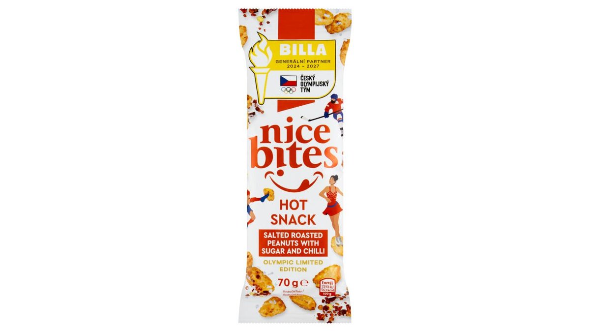 Nice Bites Pražená solená jádra arašídů v cukrové krustě s chilli 70g