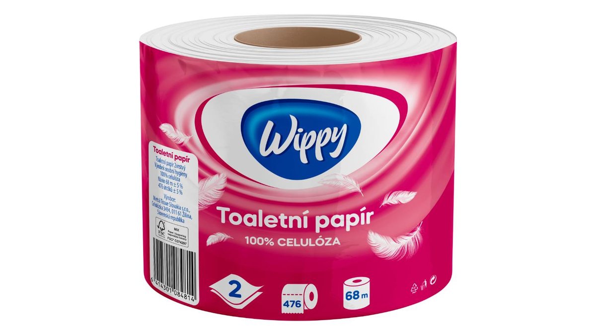 Wippy Toaletní papír 2 vrstvý 1 role