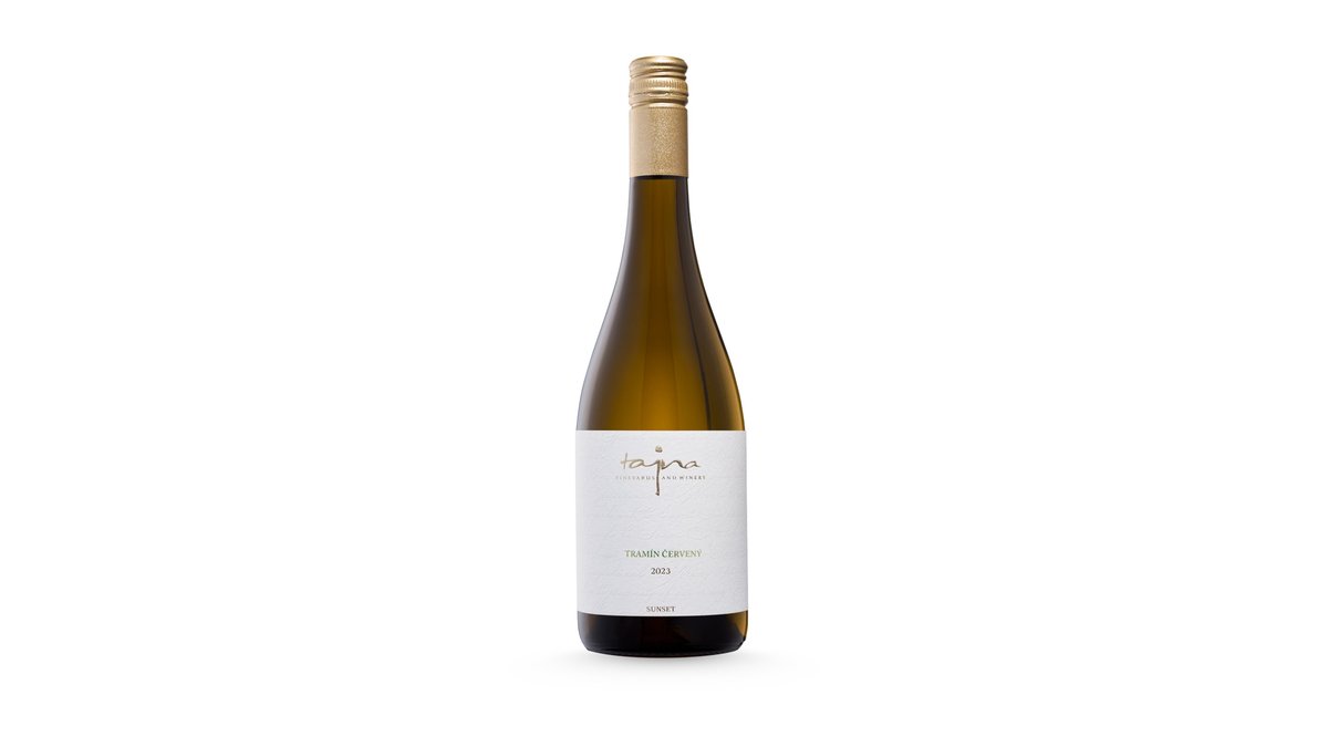 Tajna Tramín červený Sunset 2023, biele víno, polosladké, 0,75 l