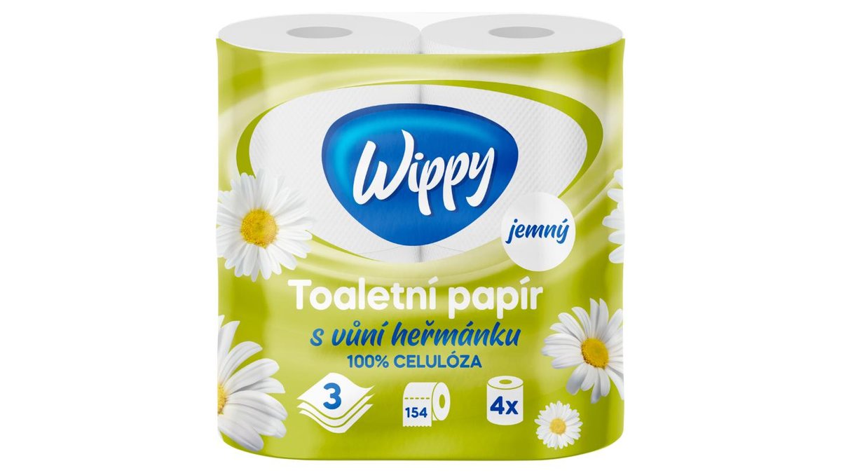 Wippy Toaletní papír s vůní heřmánku extra jemný 4 ks