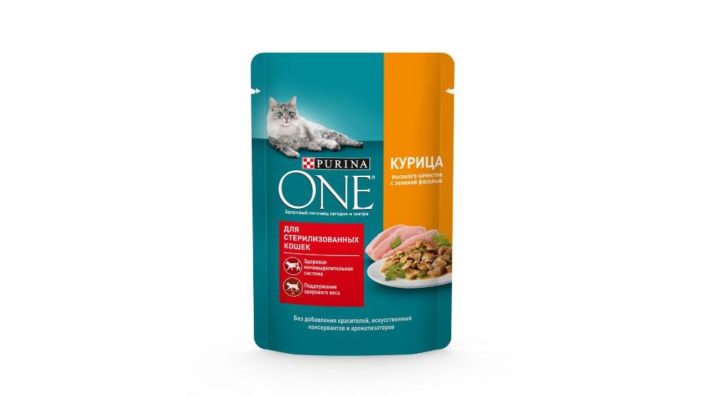 Purina One Steril Pişik üçün Toyuqlu Yaş Yem 75qr