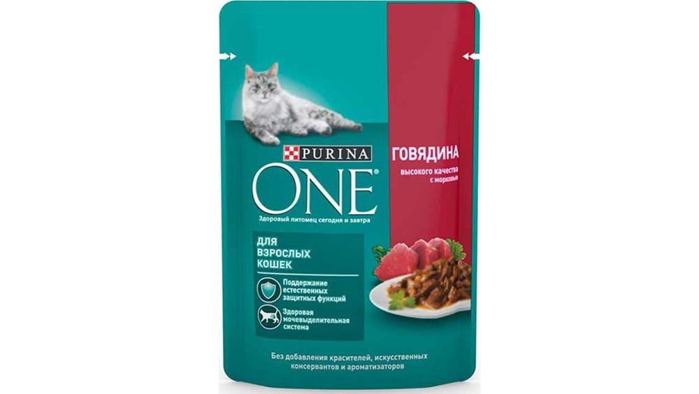 Purina One Pişiklər üçün Mal Ətli Yaş Yem 75qr