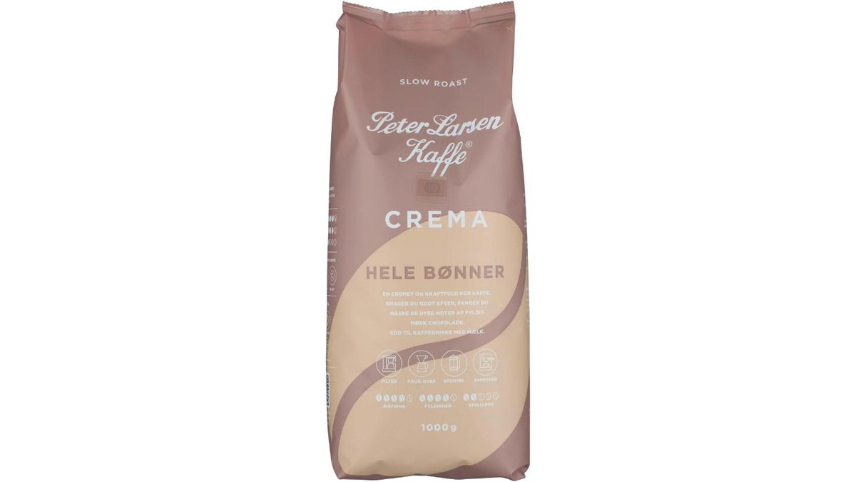 Hele kaffebønner Crema, Peter Larsen Kaffe