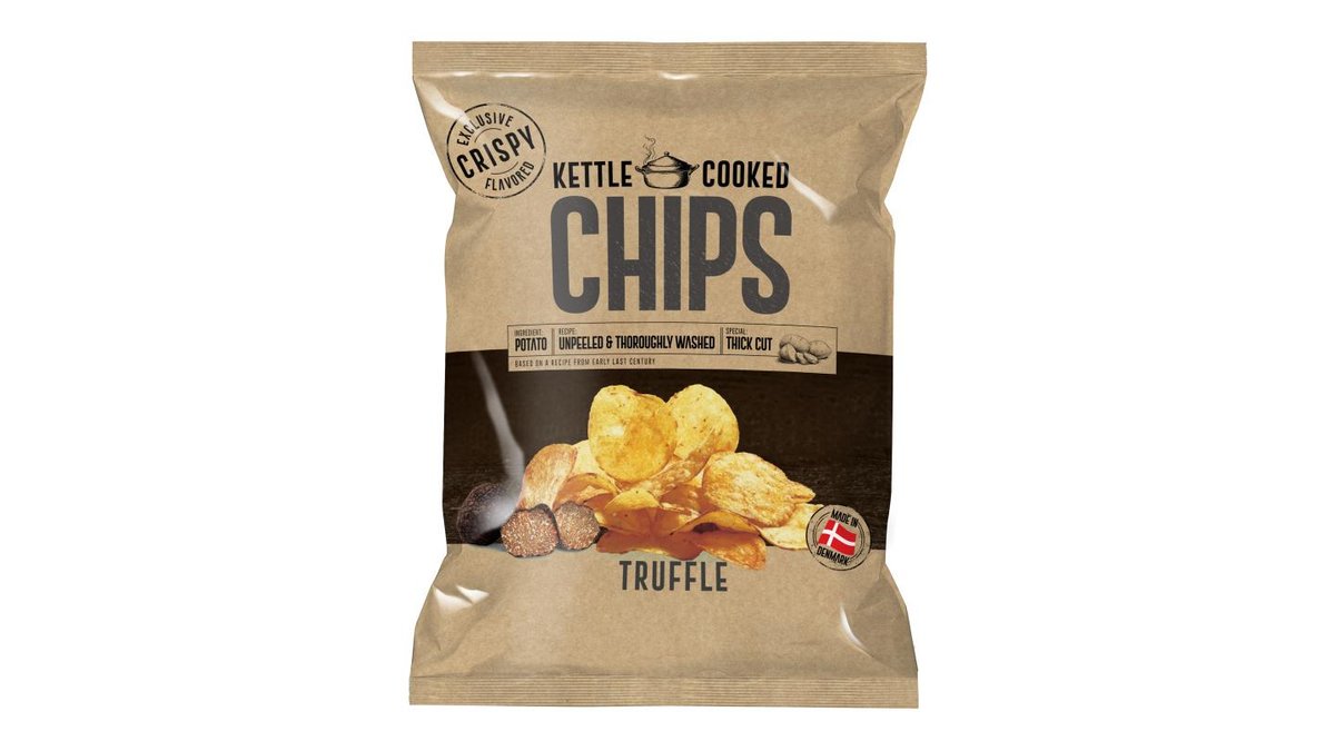 Kartoffelchips m. trøffel, Kettle Cooked
