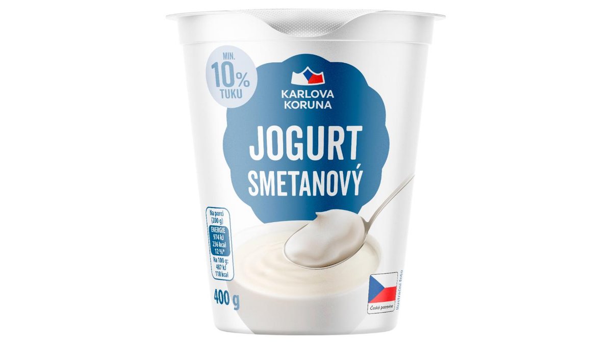 Karlova Koruna Jogurt smetanový 400g