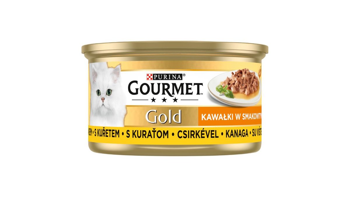 Gourmet Gold Karma dla kotów kawałki w smakowitym sosie z kurczakiem 85 g