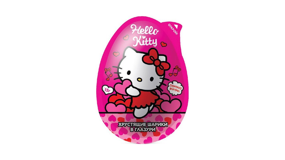 Яйцо большое Union Hello Kitty хрустящие шарики 15 г