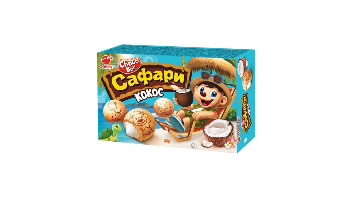 Печенье Choco Boy Safari Кокос 39 г