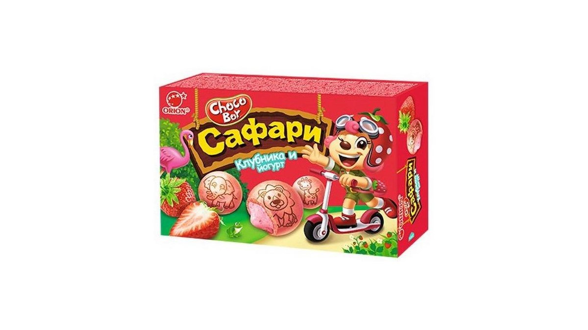 Печенье Choco Boy Safari Йогурт Клубника 39 г