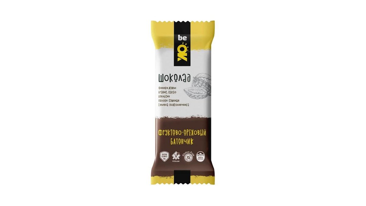 Батончик Be Ok фруктово-ореховый шоколад 30 г