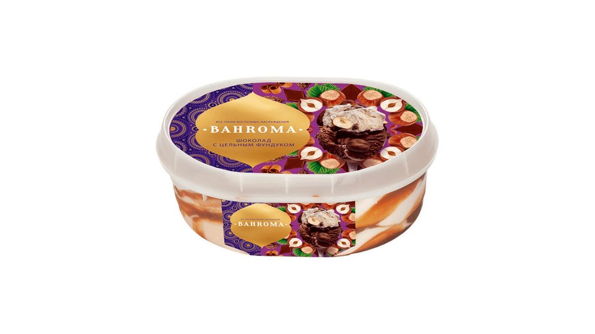 Мороженое Bahroma Пломбир фундук-шоколад 450 г