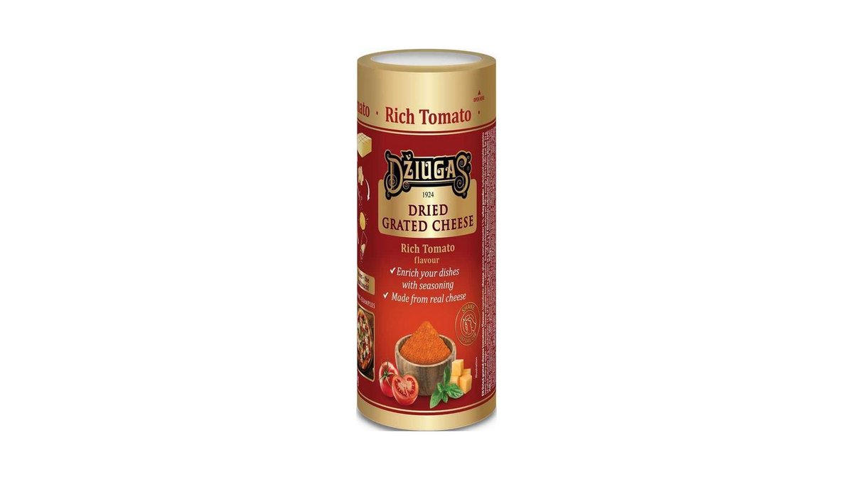 Сыр DZIUGAS Тертый со вкусом томата 35% 80г