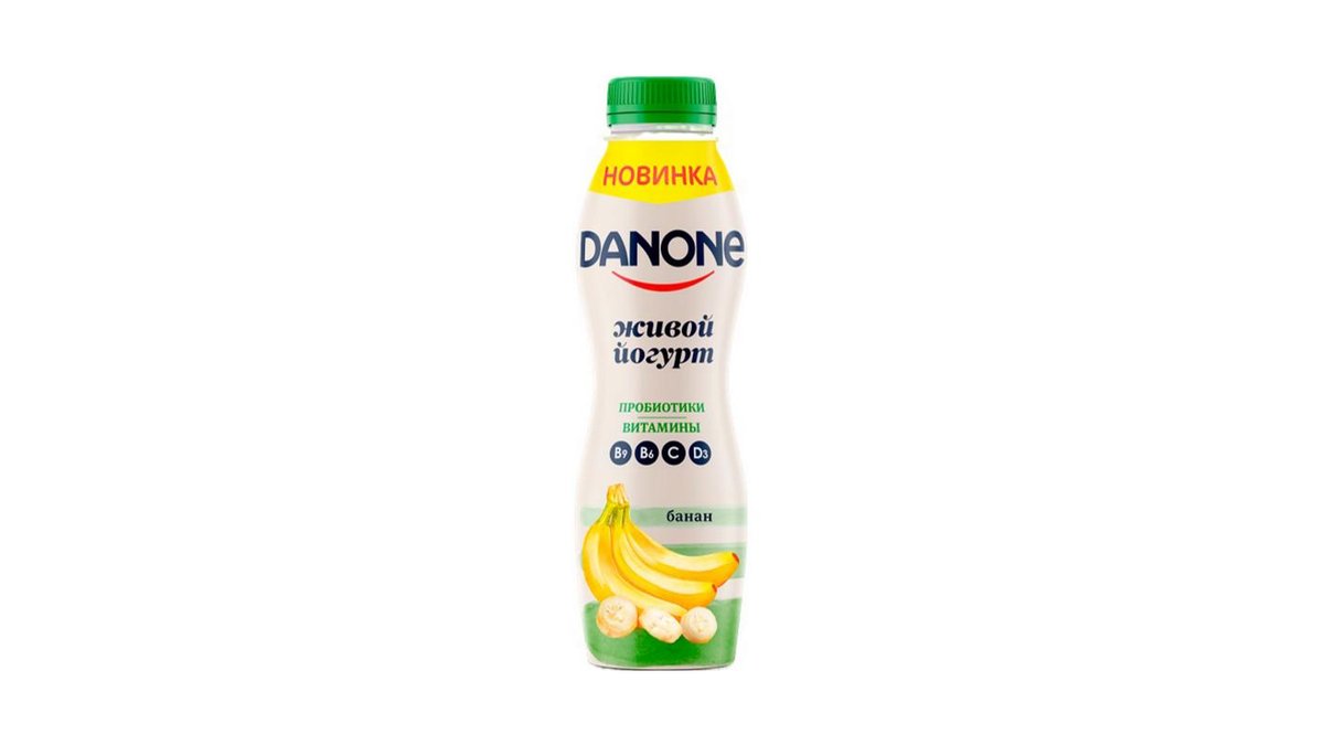 Йогурт питьевой Danone Банан 1,2 % 670 г