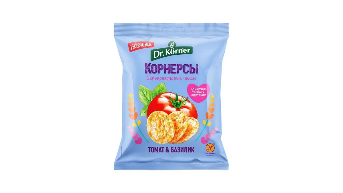 Корнерсы Dr. Korner с томатом и базиликом 50 г