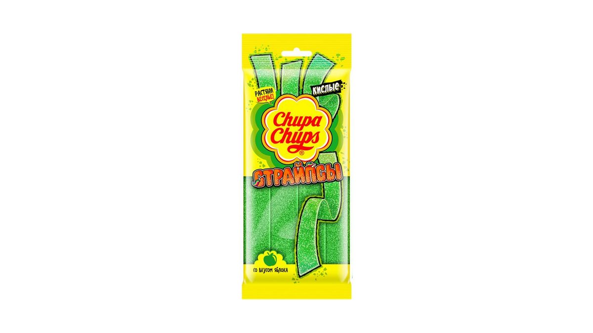 Мармелад CHUPA CHUPS Sour Long Belts Яблоко 120г