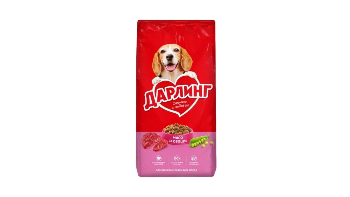 Корм для собак Darling Мясо с овощами 2 кг