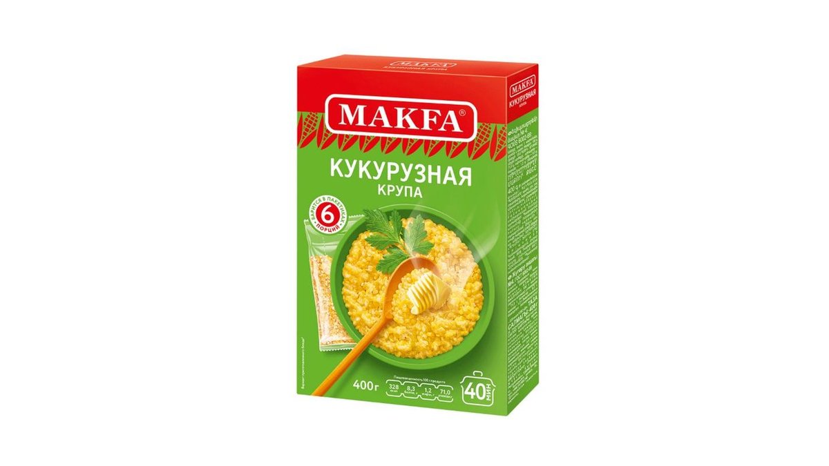 Makfa крупа кукурузная в пакетиках 400 г