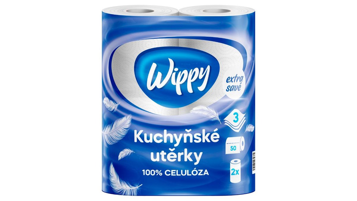 Wippy Kuchyňské utěrky 3vrstvé 2 ks