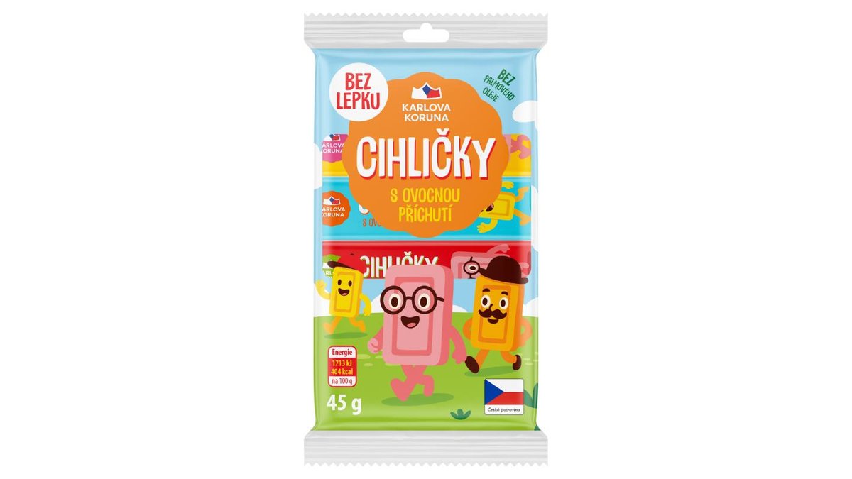 Karlova Koruna Cihličky s ovocnou příchutí 45g