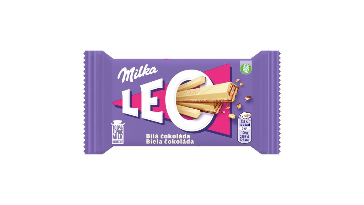 Milka Tyčinka Leo S Oplatkami V Bílé Čokoládě 33,3g
