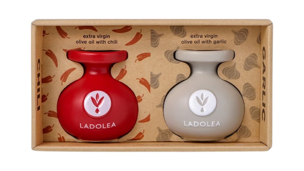 1383 - Ladolea GIFT BOX červená a bielošedivá 2x80ml OSLAVUJEME ŠPECIÁLNA CENA