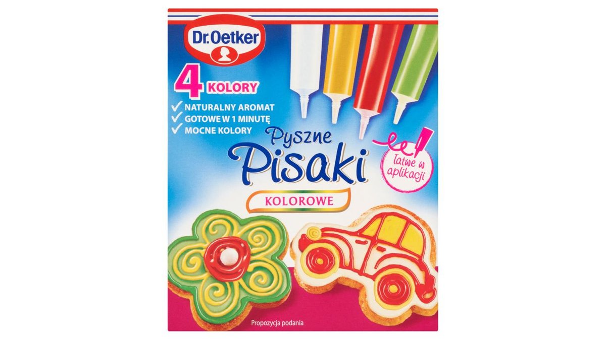 Dr. Oetker Pyszne pisaki kolorowe 4x17g