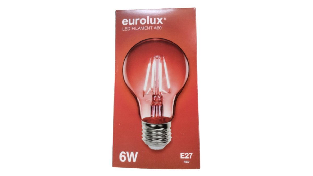 נורת לד פחם Z-LIGHT אדומה | 6W | תאורת אווירה מעוצבת | הברגה E27 סטנדרטית | נורת פילמנט דקורטיבית