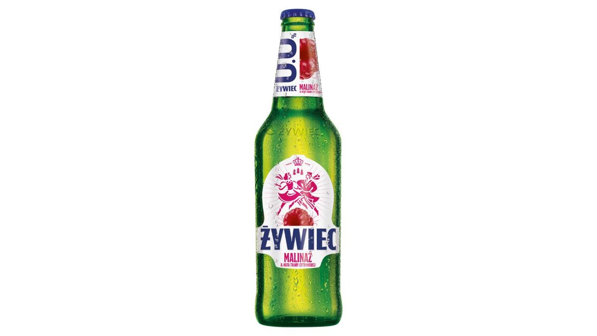 Żywiec Bezalkoholowy napój piwny malinaż & nuta trawy cytrynowej 500 ml