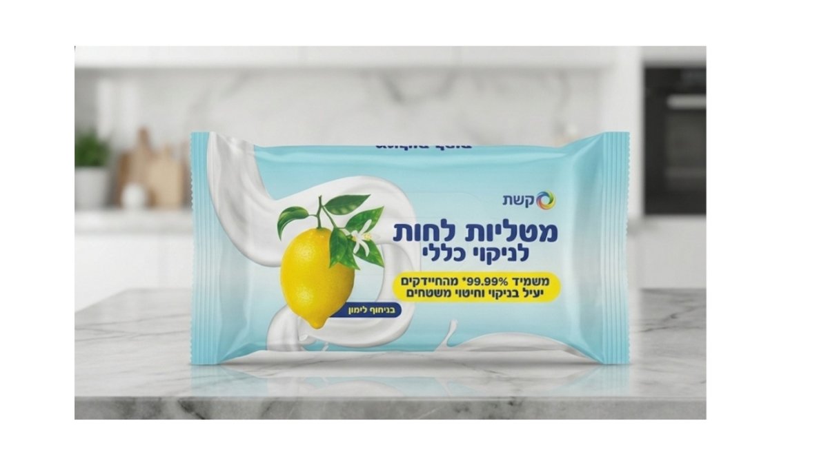 מטליות לחות קשת לניקוי וחיטוי כללי | משמידות 99.9% מהחיידקים | מסירות אבק, לכלוך וכתמים בקלות | בניחוח לימון עוצמתי | מתאימות לכל סוגי המשטחים | 50 יחידות