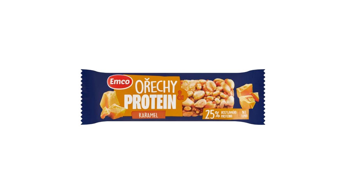 Emco Arašidová tyčinka so sójovým proteínom a karamelom 40 g