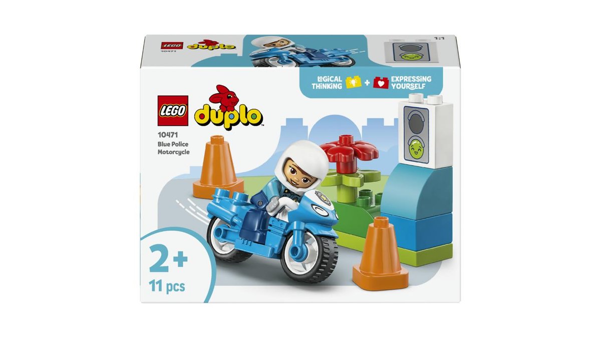 LEGO DUPLO 10471 Modrá policajná motorka