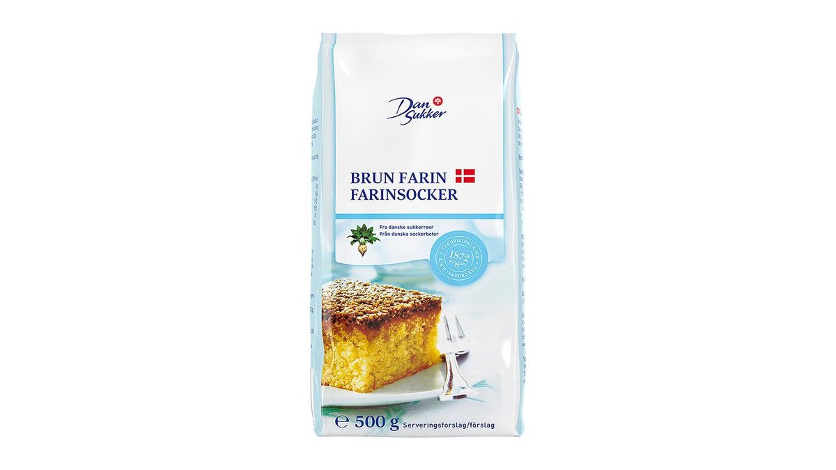 Dan Sukker Farinsocker Brun, 500 g