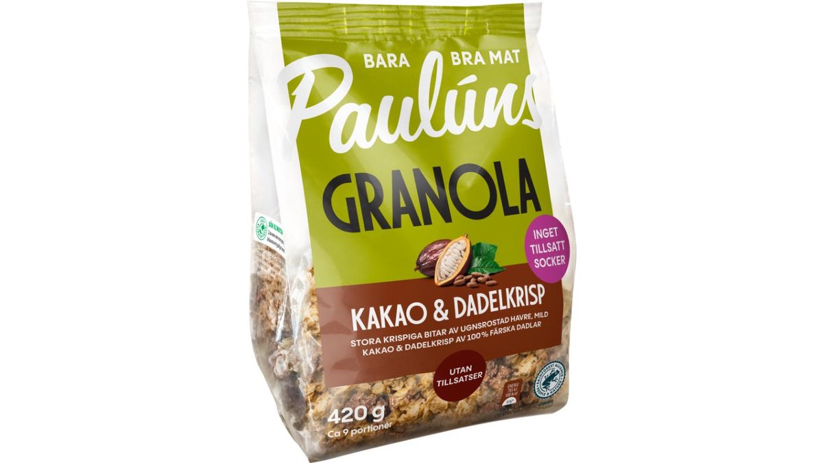 Paulúns Granola Kakao & Dadelkrisp, 420 g