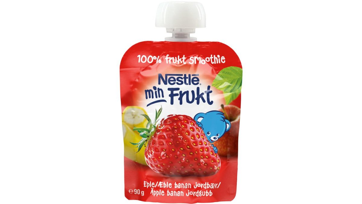 Nestlé Smoothie Min Frukt Äpple, Banan & Jordgubb 6 mån, 90 g