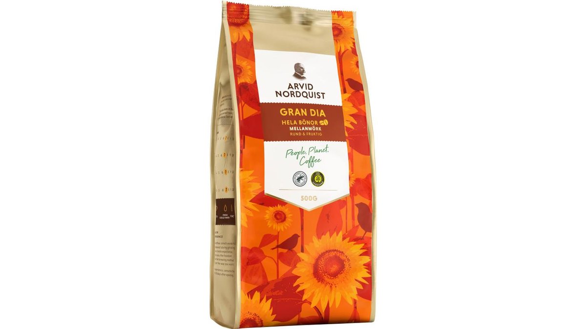 Arvid Nordquist Kaffebönor Classic Gran Dia Mellanmörkrost, 500 g