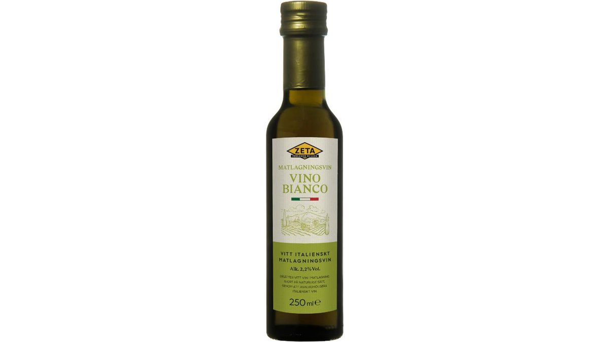 Zeta Matlagningsvin Vitt 2,2%, 250 ml