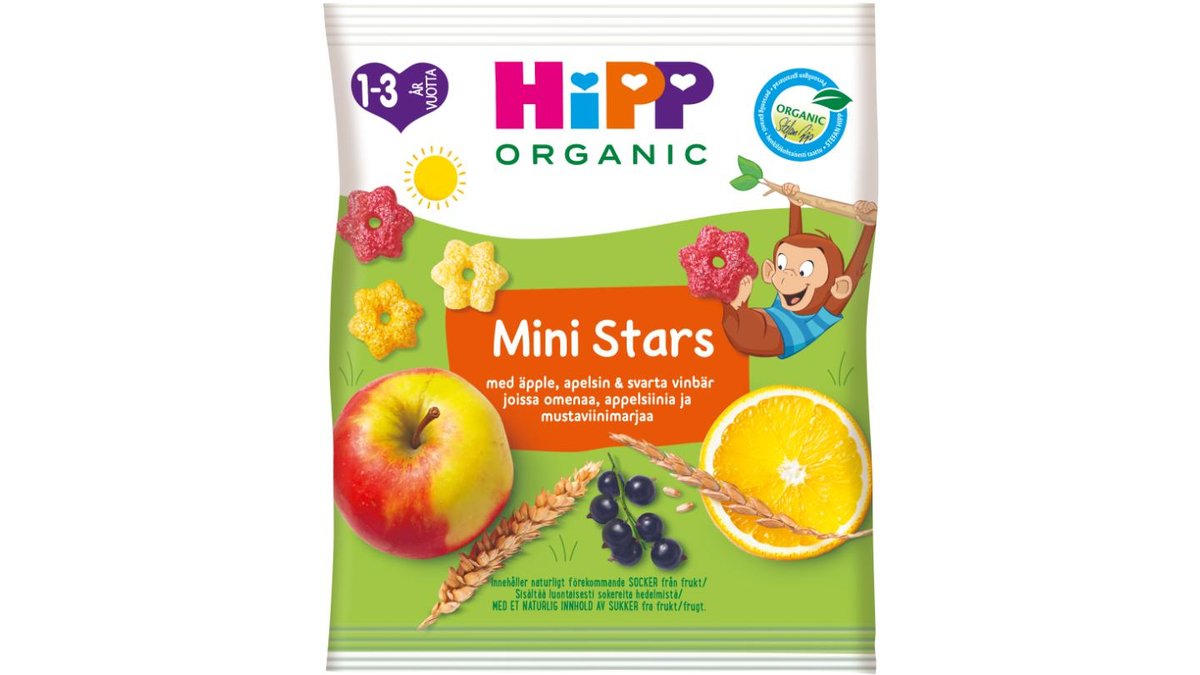 Hipp Mini Stars 1-3 år EKO, 30 g
